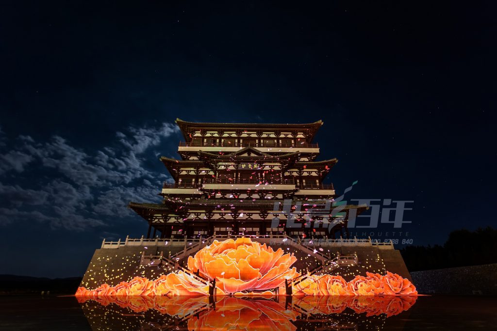 光影百年建筑投影案例-呼和浩特妙音閣 建筑投影案例,建筑投影圖片