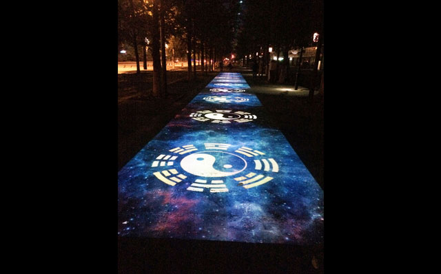 光影百年地面互動案例--都江堰四十米走廊 光影百年地面互動案例--都江堰四十米走廊